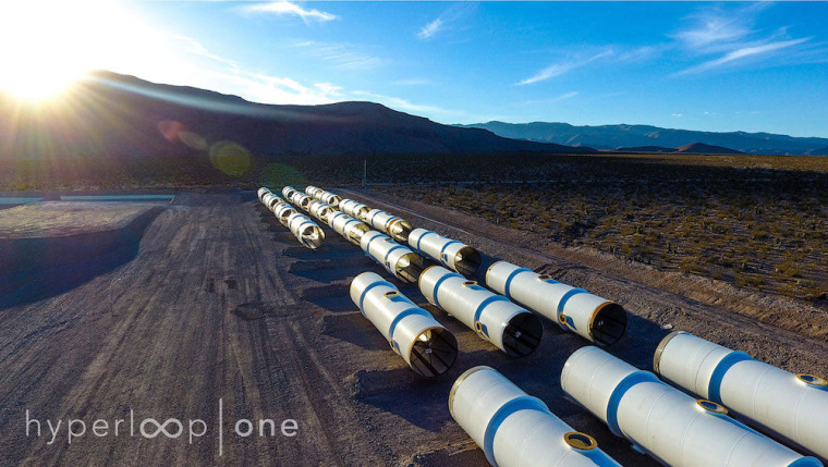 The Hyperloop One test track, dubbed the DevLoop, will be made up of a series of tubes that will extend 1,640 feet (500 meters).