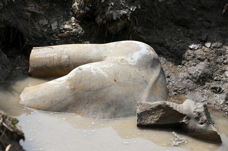 Image: The statue of the torso of Pharaoh Ramses II 