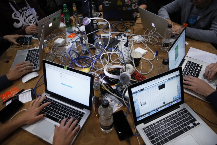 Developers And Coders Attend The  TechCrunch Disrupt London 2015 Hackathon