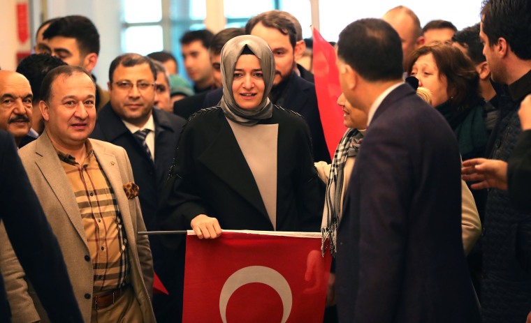 Image: Turkish Family Minister Fatma Betul Sayan Kaya back to Istanbul