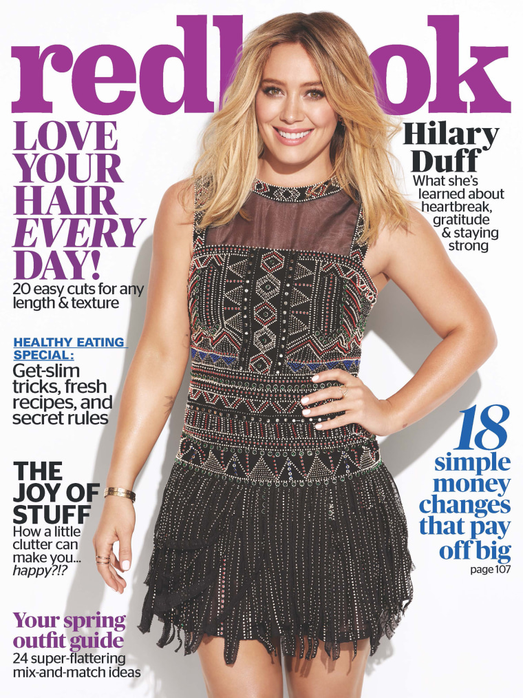 Hilary Duff on the cover of the April edition of REDBOOK