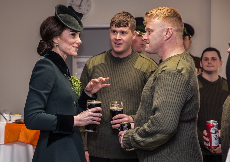 The Duke And Duchess Of Cambridge Attend The Irish Guards St Patrick's Day Parade