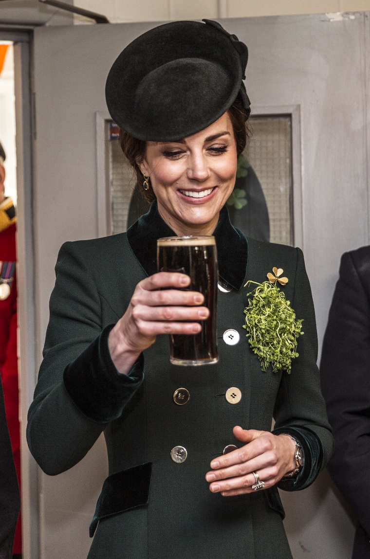 The Duke And Duchess Of Cambridge Attend The Irish Guards St Patrick's Day Parade