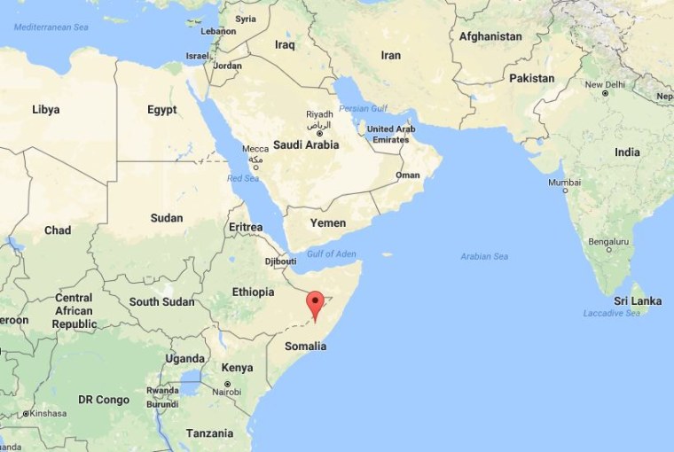Image: Map showing Somalia
