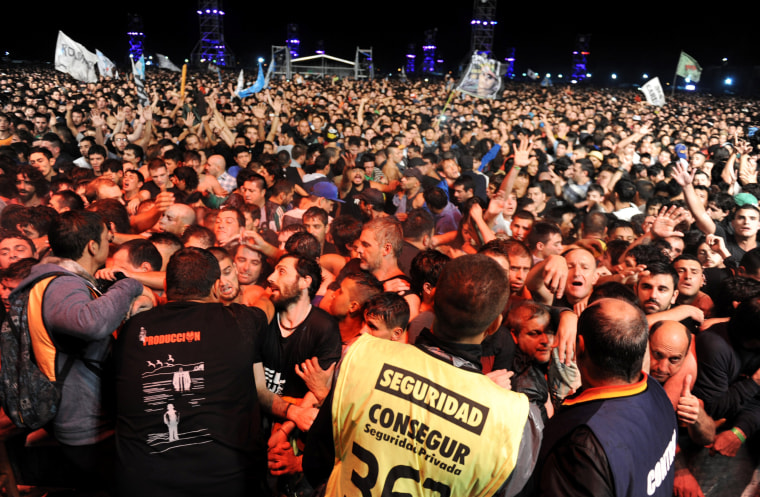 Image: Fans at Indio Solari concert in Olavarria, Argentina