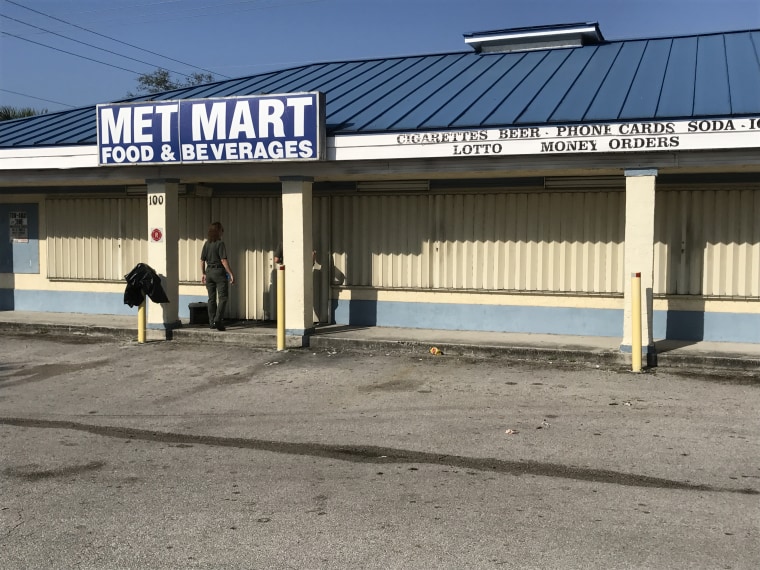 Police responding to reports of a man acting suspiciously Friday morning said they found a dumpster with its contents on fire in front of the Met Mart.