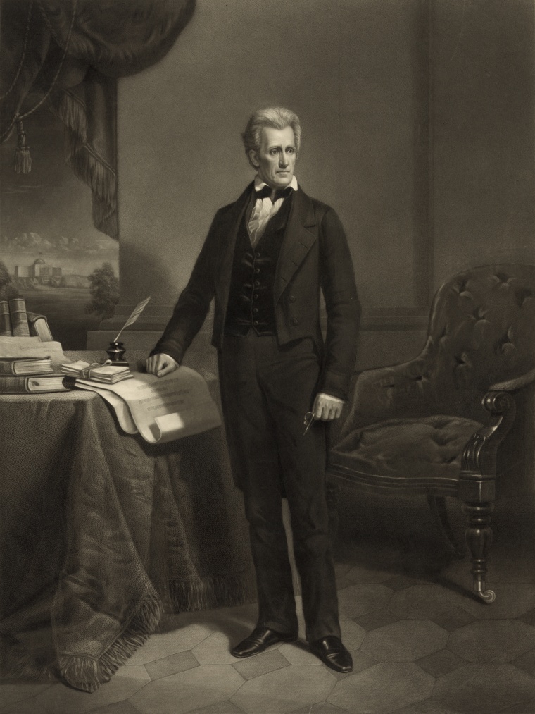 Image: Andrew Jackson in a portrait circa 1860