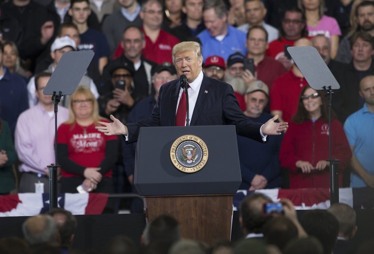 Image: President Trump gives a speech in Ypsilanti, Michigan