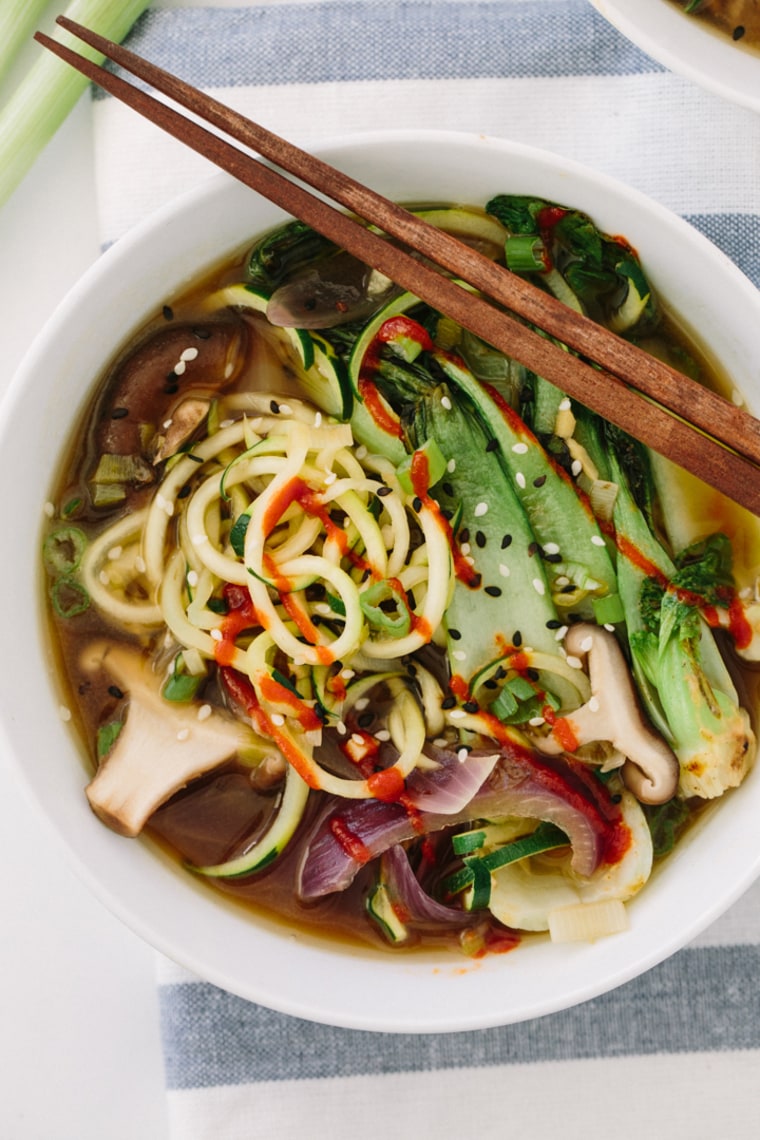 Image: Spiralized vegan ramen soup