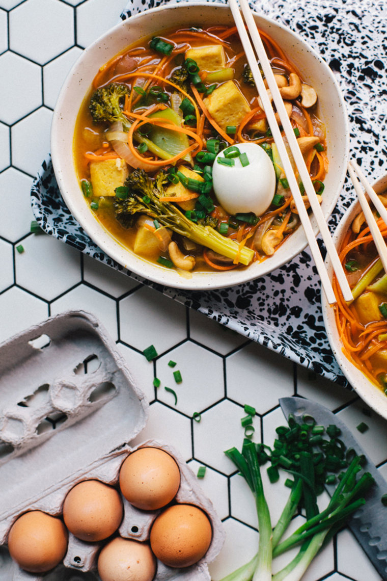 Image: Carrot noodle vegetarian ramen