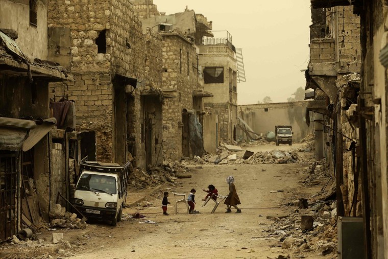 Image: TOPSHOT-SYRIA-CONFLCIT-ALEPPO