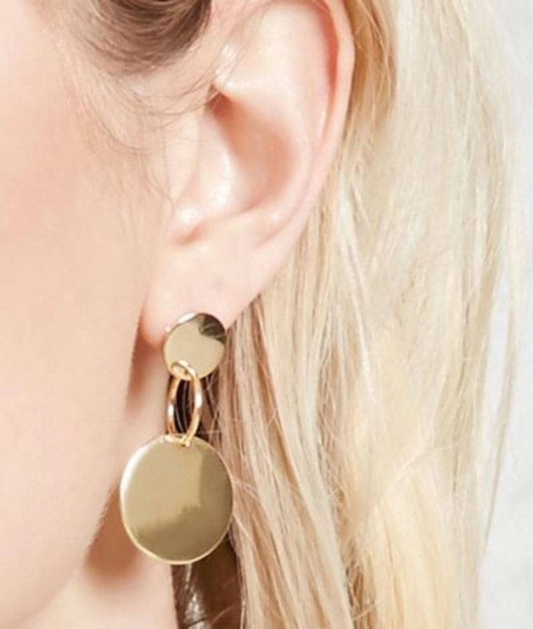 Drop circle earrings