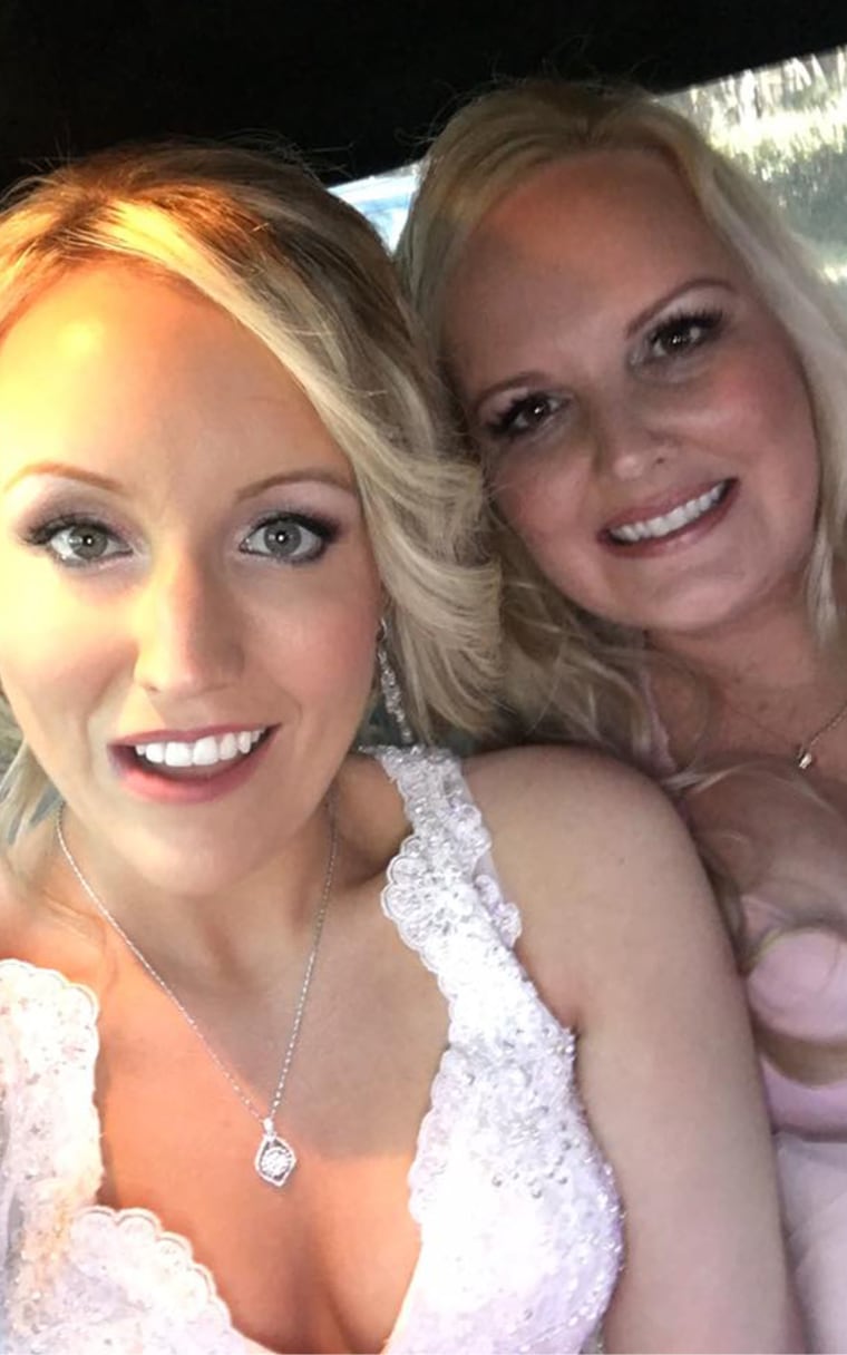 Melissa Dohme with bridesmaid Melissa Harris