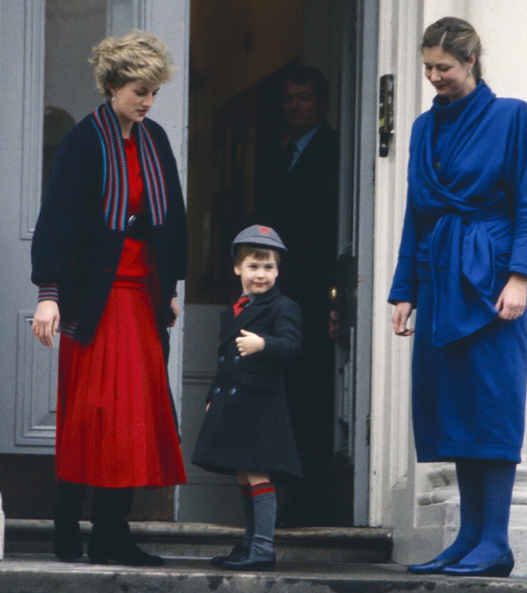 Prince Williams First day at Wetherby School, in London