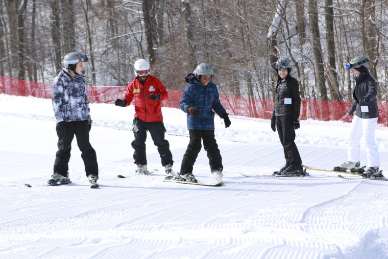 Students at the National Winter Activity Center.