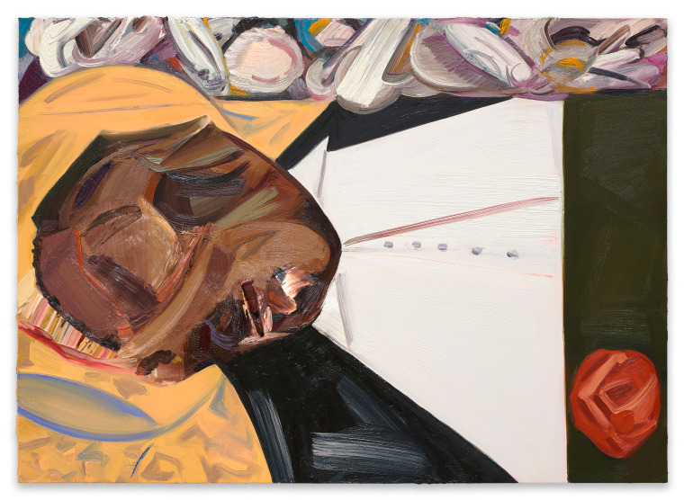 Dana Schutz's "Open Casket," a 2016 painting in the 2017 Whitney Biennial