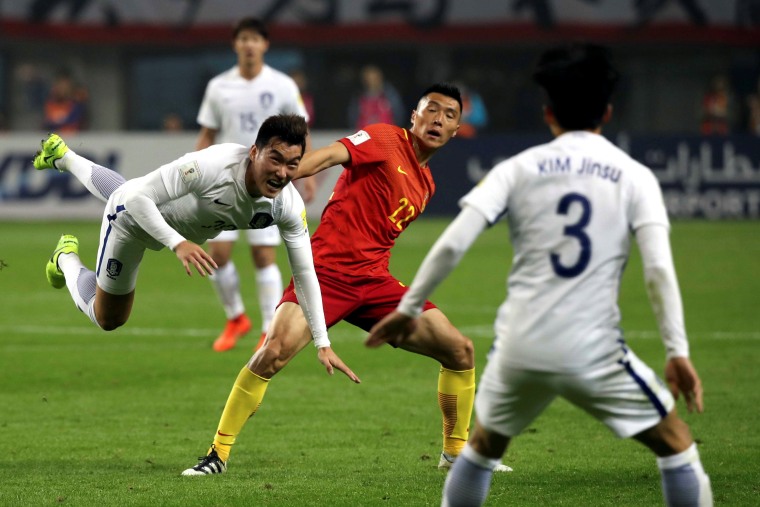Image: China played South Korea on March 23, 2017