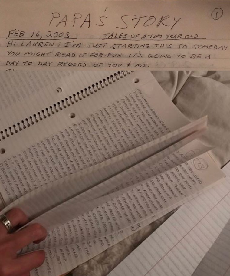Written out journals from Ren's grandpa