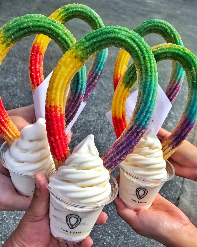 Rainbow churro