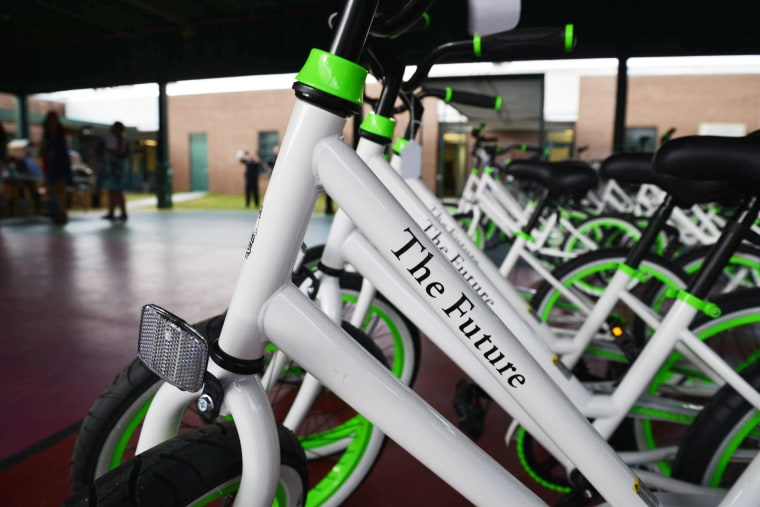 The bikes come with a name, "The Future," and each says, "Let's go places."