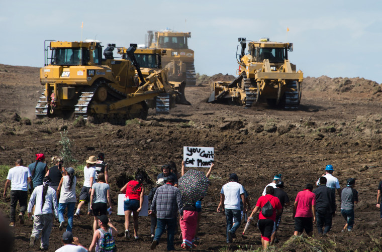 Image: Demonstration against construction of the Dakota Access Pipeline