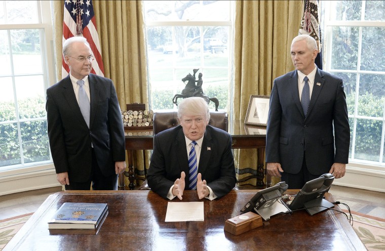 Image: BESTPIX President Trump Speaks After House GOP Pulls Vote On American Health Care Act