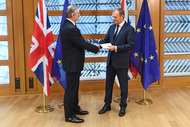 Image: Sir Tim Barrow and Donald Tusk