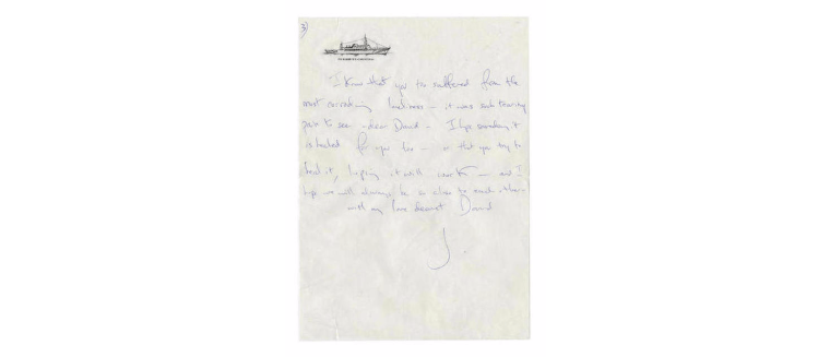 One of the letters Jackie Kennedy wrote to David Ormsby-Gore