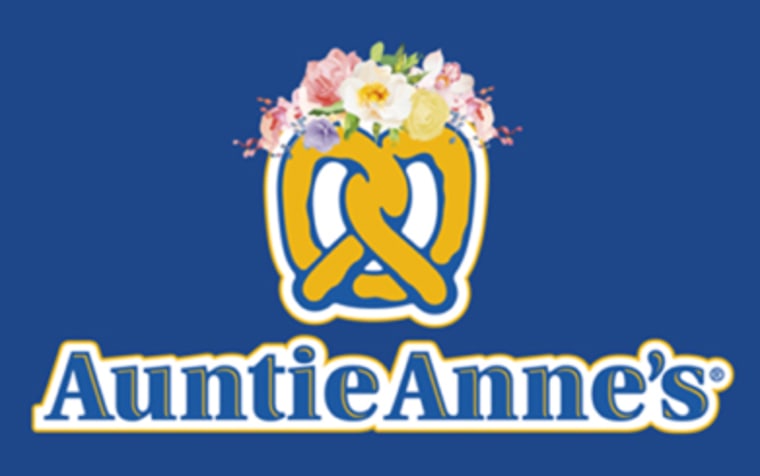Image: In an effort to go after millennials, pretzel company Auntie Anne's is adding the Snapchat flower crown to its logo.