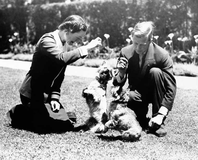 Image: The Duke of Windsor, Prince Edward, and his wife, the duchess, Wallis Simpson