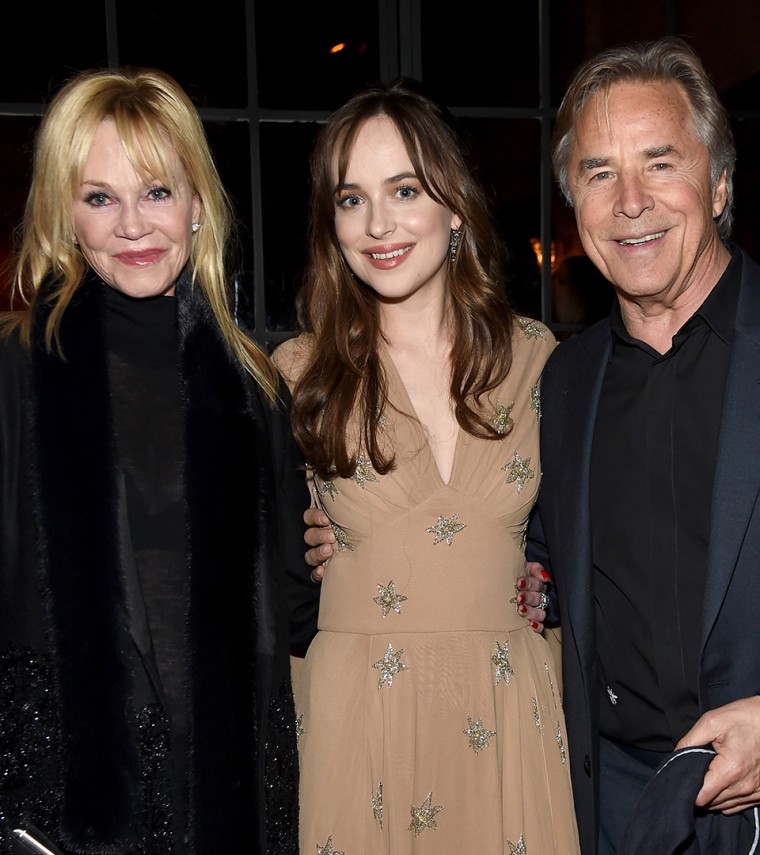 Melanie Griffith, Dakota Johnson, and Don Johnson