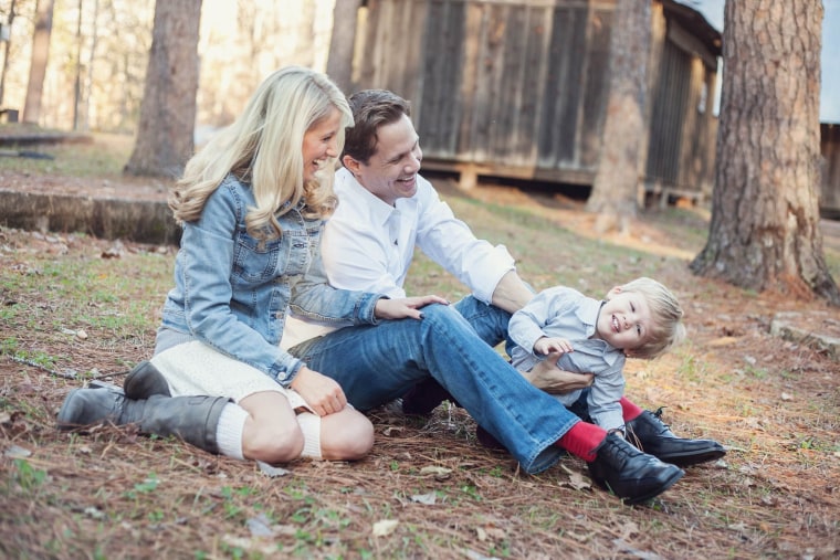 Bobby and Rayena Wesson with their son, Deacon, 3.