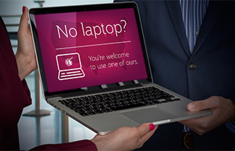 Image: Qatar Airways announces offer of replacement laptop to passengers on all flights to the U.S. in response to the Electronics Ban.