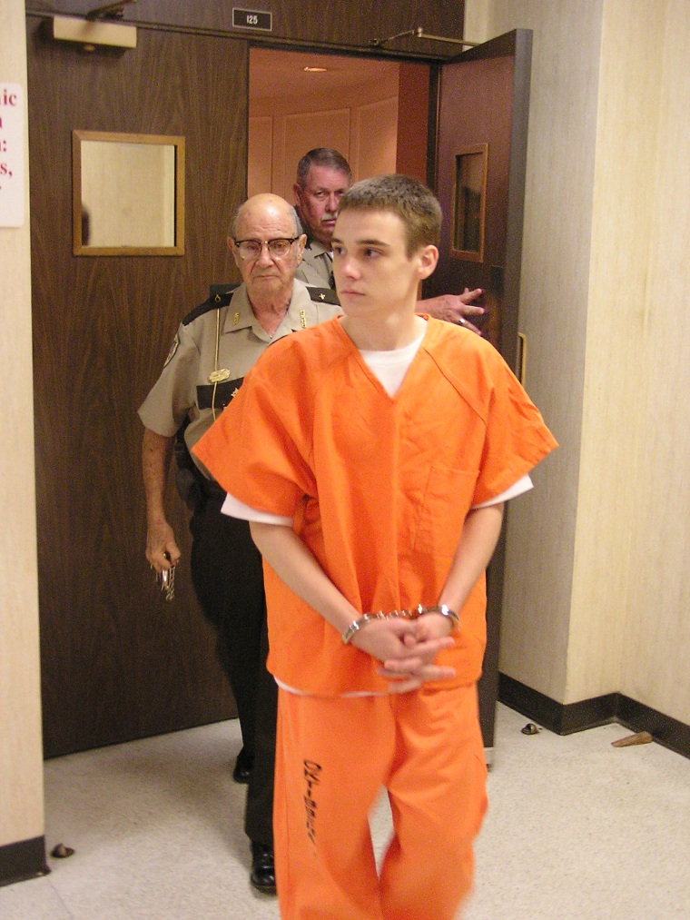 Image: Tyler Edmonds, the teenager whose conviction in the murder of his brother-in-law was recently overturned by the Mississippi Supreme Court, leaves the Lowndes County Courthouse, May 25, 2007.