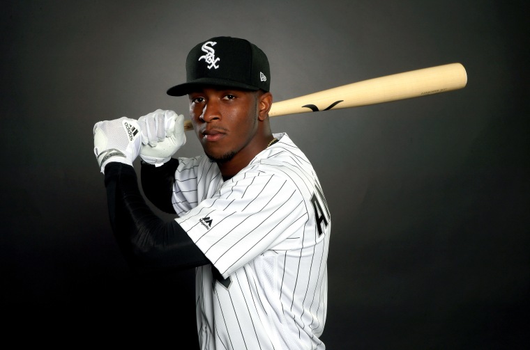 Chicago White Sox shortstop Tim Anderson looks on during a Major