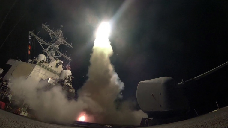 Image: USS Porter launches a tomahawk land attack missile