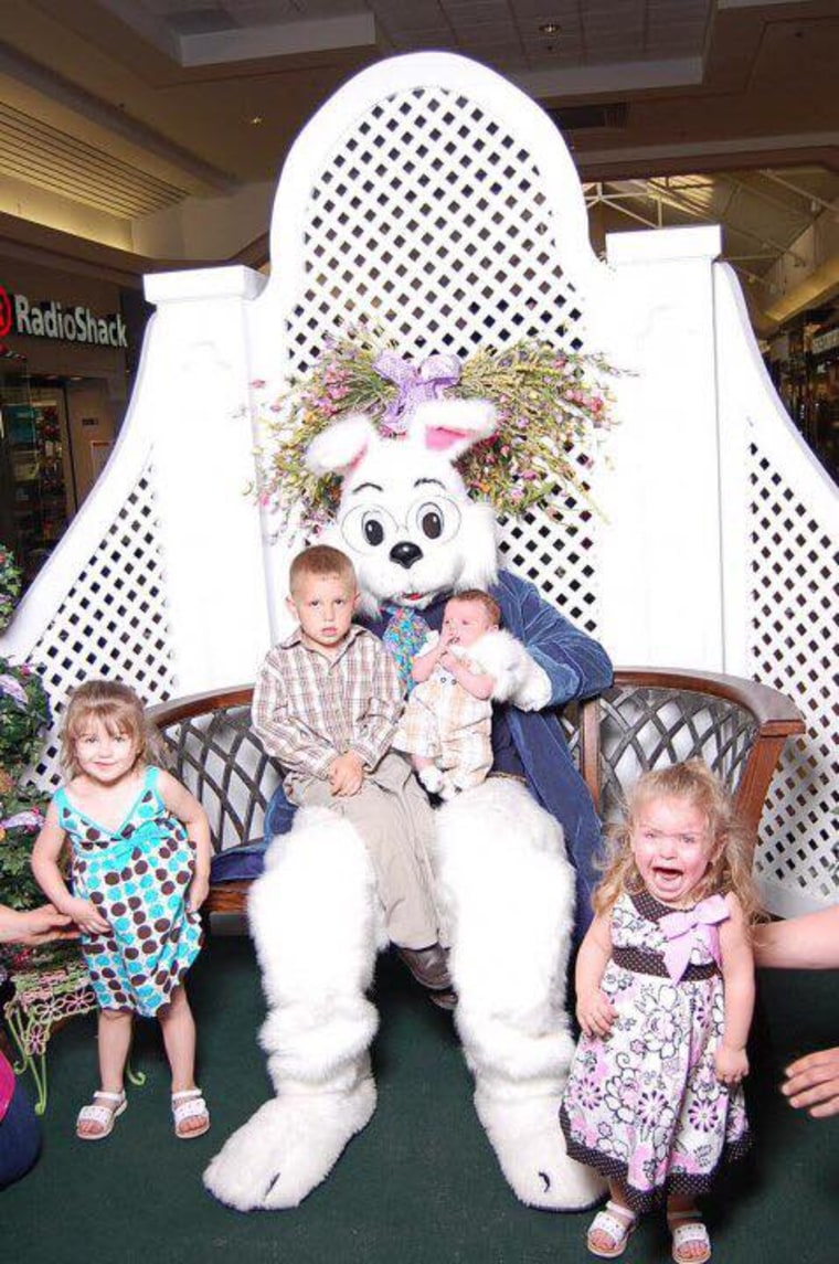 See funny photos of kids who are scared of the Easter Bunny