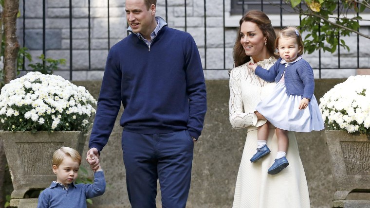 Britain's Prince William, Catherine, Duchess of Cambridge, Prince George and Princess Charlotte