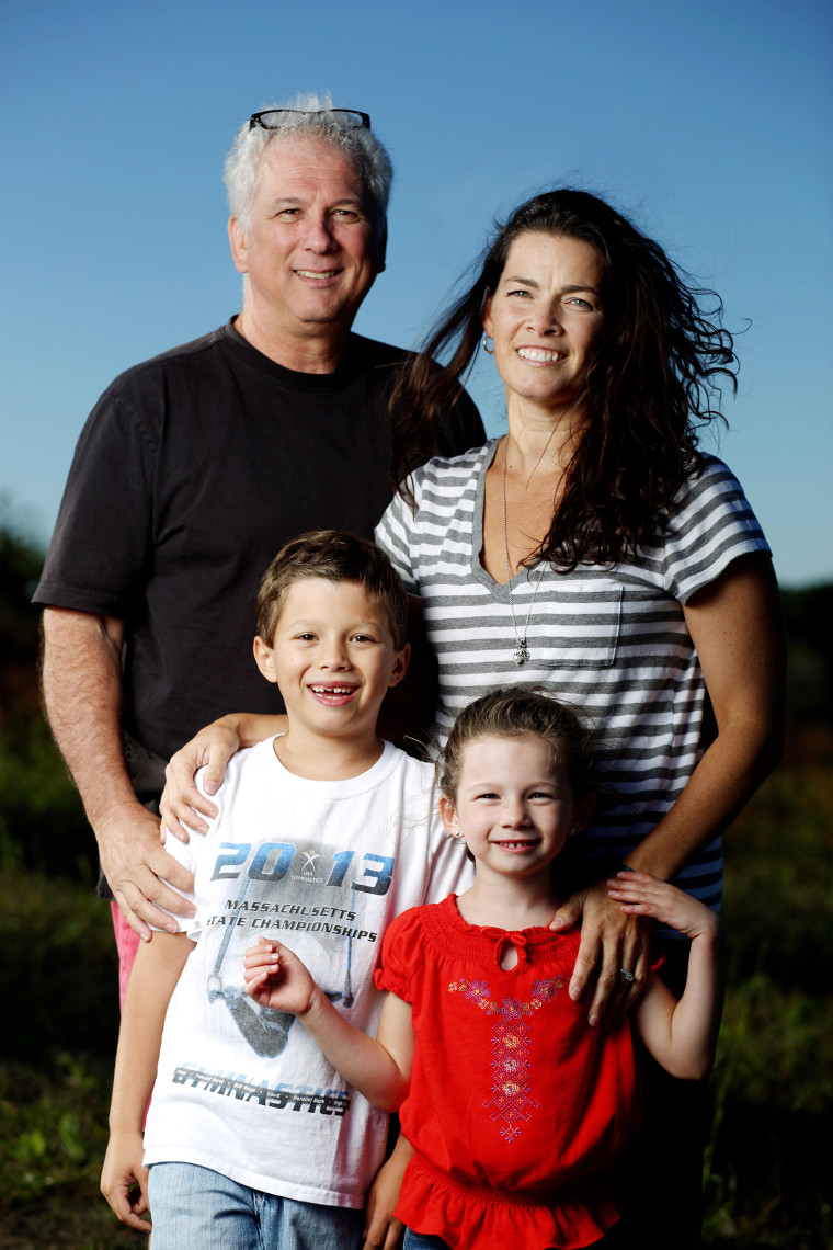 Former ice skating champion Nancy Kerrigan and family