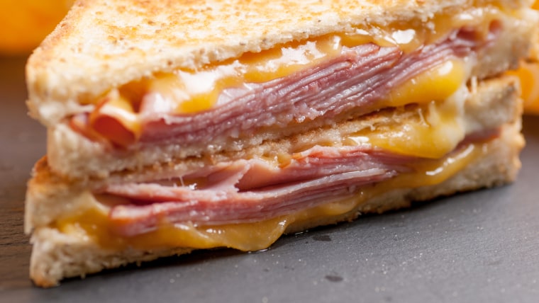 grilled ham and cheese sandwich