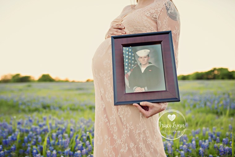 The couple had planned to use props inspired by Wesley, but decided he needed to actually be in the photo somehow.