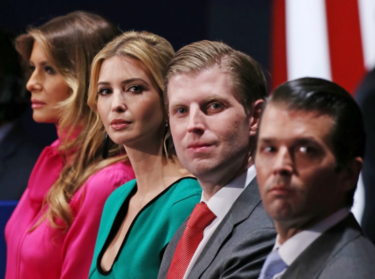 Image: Family members of Republican presidential nominee Donald Trump