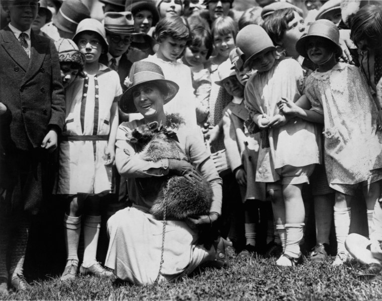 Image: Grace Coolidge and Her Pet Raccoon
