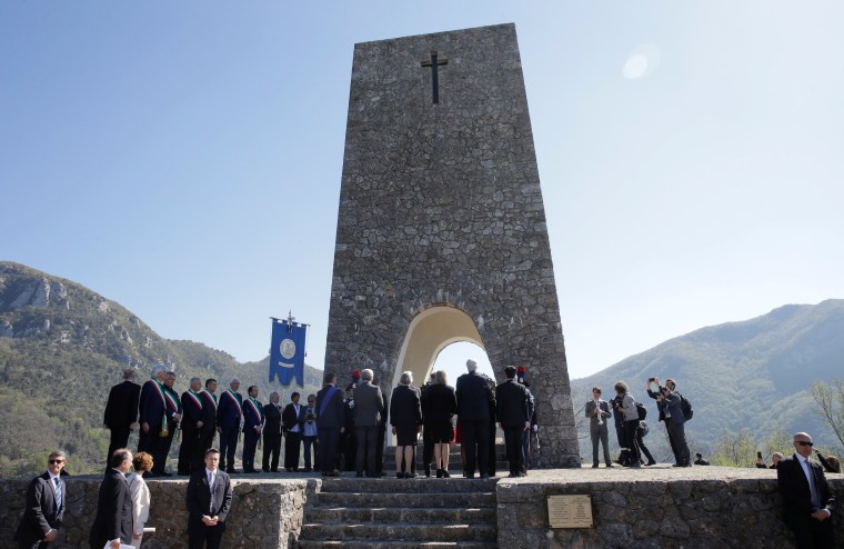 Image: Rex Tillerson visted the Sant'Anna di Stazzema memorial which honors the victims of a Nazi massacre