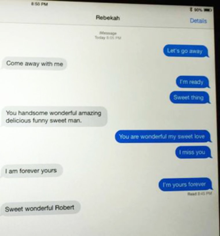 Image: Text message exchange reportedly between Alabama Governor Robert Bentley and former adviser Rebekah Caldwell Mason