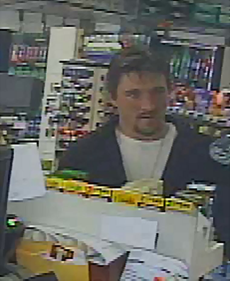 Image: A surveillance still shows Joseph Jakubowski, who police in Wisconsin are on the hunt for.