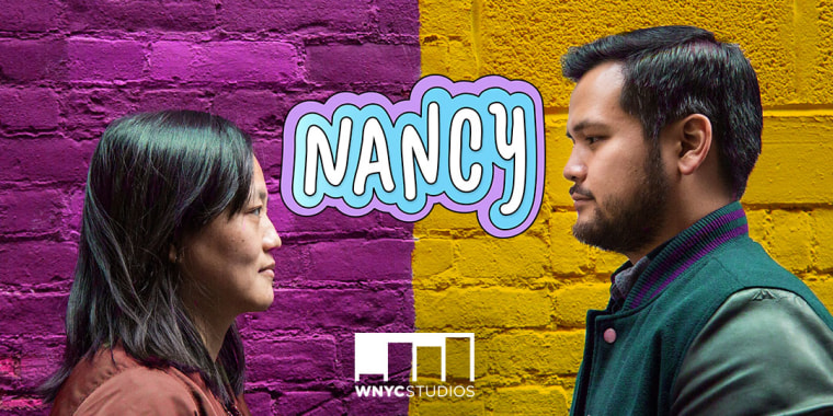 (L-R) Kathy Tu and Tobin Low, hosts of NPR's new podcast, "Nancy"