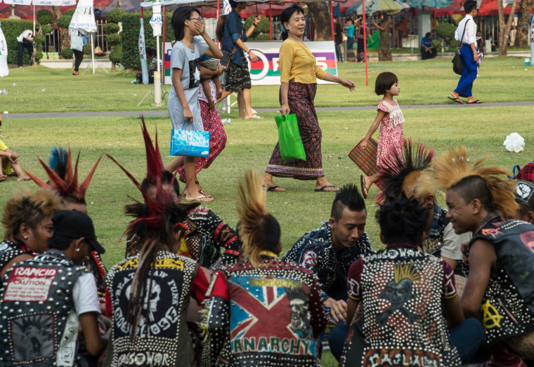 Image: Myanmar punks celebration ahead of Thingyan water festival