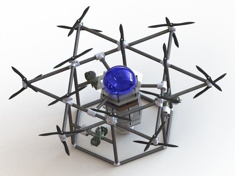 Conceptual image of Team Blue Devil Ocean Engineering's heavy UAV