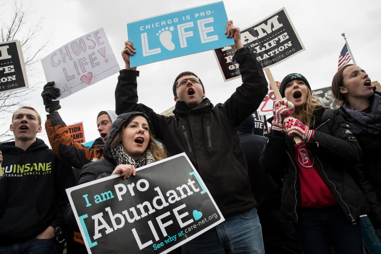 Image: Anti-abortion advocates rally outside of the Supreme Court